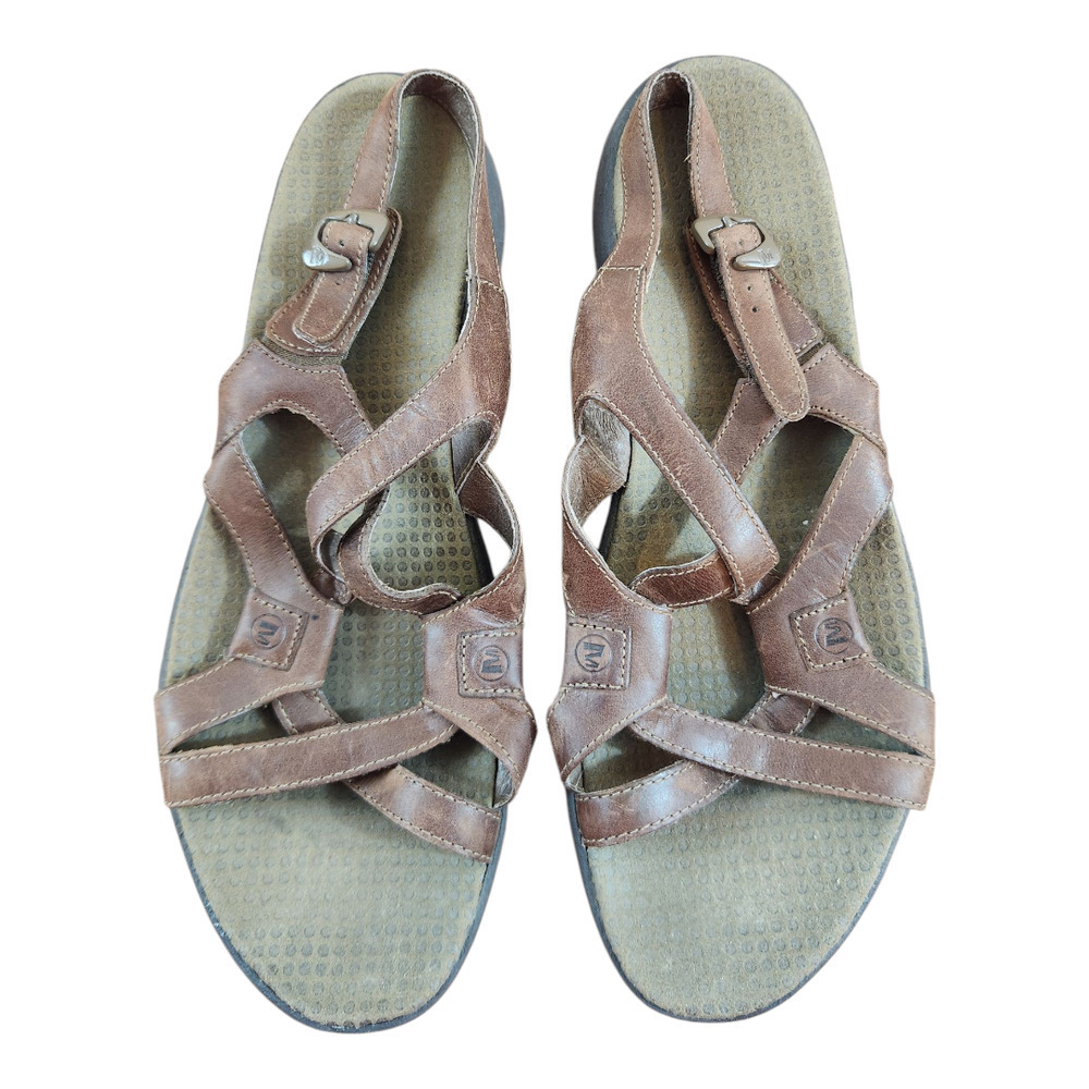 Merrell Agave Brown leather hiking sandal womens sz 10 strappy slingback